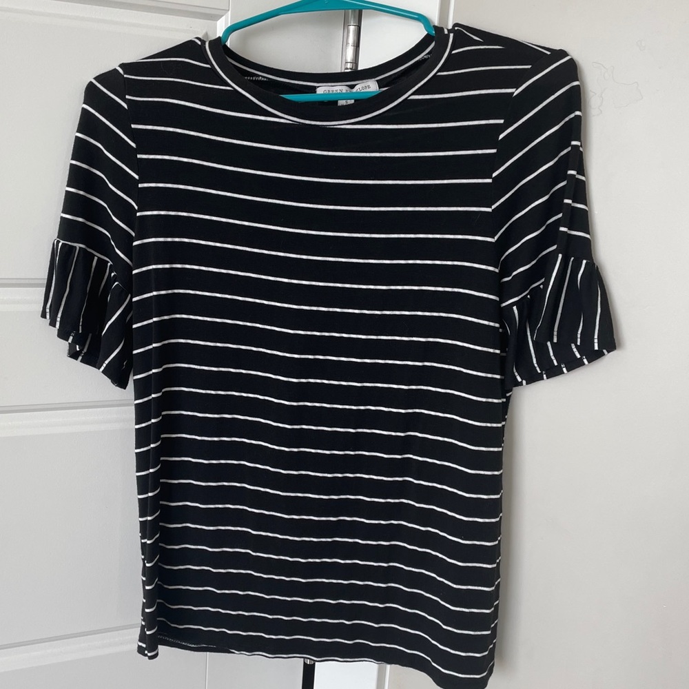 Black and White Stripped Blouse